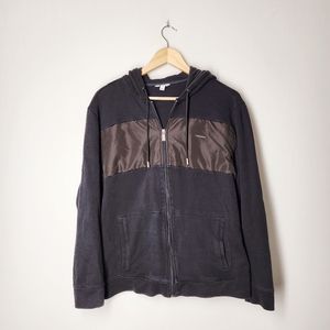 Calvin Klein Black Full Zip Hooded Track Jacket Size Large